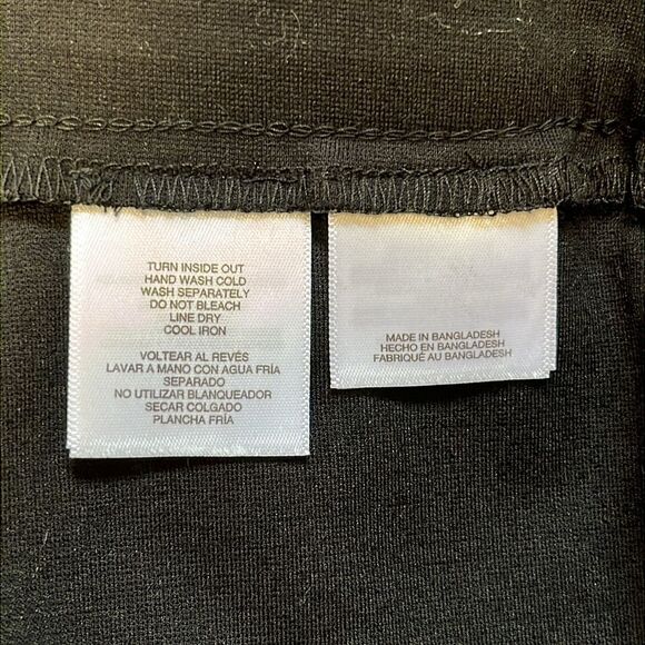 NWT Kasper | Black Faux Leather Front Panel Stretch Pencil Skirt - Picture 5 of 5